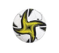 wisoolkic Pallone da calcio con pannelli cuciti a macchina per un calcio eccezionale, campionato in PVC, taglia 5, pallone da calcio taglia 5, giallo