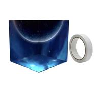 wisoolkic Pannello espositivo di sfondo in Per scala 1/12 realizzato a mano, adatto per esporre modelli di auto in Per scala mini e decorazioni da tavola, layout diorama per la, Spazio, 21.5x21.5