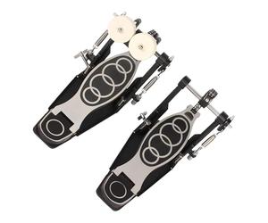 wisoolkic Pedale per grancassa, doppia catena, facile da regolare, antiscivolo, accessorio per grancassa rock per batteristi. Pedale per a due catene per batteristi rock.