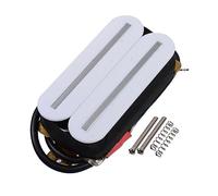 wisoolkic Pickup a ponte a doppia rotaia Bassi resistenti all'usura Pickup sostitutivi per humbucker Aggiornamento classico del mandolino con riduzione del rumore, Bianco, Prelievo dal ponte