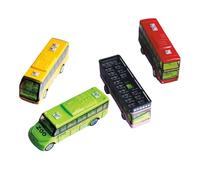 wisoolkic Pull Back Long Bus 164 Per Scala City Bus Sightseeing Car Ispira la curiosità nei bambini e incoraggia l'apprendimento giocoso Auto a frizione per bambini Giocattolo in metallo pressofuso