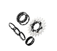 wisoolkic Robusto mozzo ruota libera a scatto fisso con pignone anodizzato. Leggero, non appesantisce ulteriormente la bici e aumenta scientificamente l'area di contatto con il corpo del mozzo.