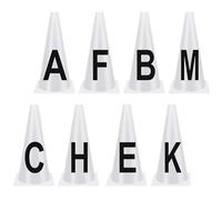 wisoolkic Set completo di coni da allenamento leggeri per atleti equestri con 8 lettere da dressage incluse. Set allenamento per dressage equestre facile montare.