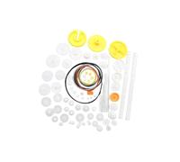 wisoolkic Set completo di ingranaggi con boccole per cinghia dell'asse dell'ingranaggio e cremagliera a vite senza fine per appassionati di progetti fai da te Set accessori fai da te 50 mm per kit