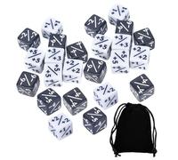 wisoolkic Set di 24 dadi poliedrici fai da te per giochi di ruolo per apprendere abilità divertendosi con giochi da tavolo. Set dadi per l'insegnamento della matematica D6. Bomboniere per feste
