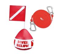 wisoolkic Set di Corde per Immersioni in con Bandiera Gonfiabile, Attrezzatura Essenziale per Gli Sport Acquatici con Galleggiante di Segnalazione Gonfiabile e per