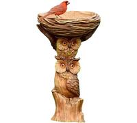 wisoolkic Statuetta di procione Animali Regali per procioni La sicurezza | tutto Resistente Resina atossica Oggetto decorativo Per unico per la casa Mangiatoia a forma di gufo realizzata in resina