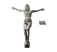 wisoolkic Statuette di Gesù fatte a mano e statuette di crocifissi Gesù, in resina come oggetti decorativi da collezione per il soggiorno, cattoliche, decorazioni per la casa romane