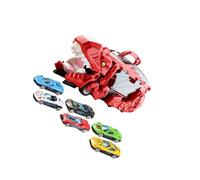 wisoolkic Veicolo dinamico per ingoiare dinosauri Auto da trasporto dinosauri Unisce divertimento e apprendimento per un'esperienza di gioco coinvolgente Camion trasportatore di Pista scorrevole