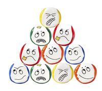 Wisplye Mini Giocoleria Palle, Set di Palline da Giocoliere, Palle da Giocoliere in Pelle PU Palline da Lancio Giocattoli Interattivi All'aperto per Bambini Adulti Principianti Esperti, 10Pcs