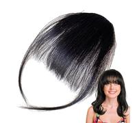 Wispy Bangs, fermaglio per capelli veri, parrucca da donna, frangia, extension per capelli, frangia, coprono i capelli che si assottigliano, indossano quotidianamente i capelli per le amiche in