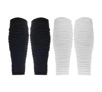 WISREMT 2 Paia Polsini Gamba Calcio per Adulti Youth Scrunch Soccer Sleeve Calf Shin Braces Teoless Compression Calze