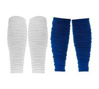 WISREMT 2 Paia Polsini Gamba Calcio per Adulti Youth Scrunch Soccer Sleeve Calf Shin Braces Teoless Compression Calze