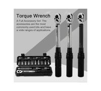 WISRETEC 2-20Nm 1/4 Inch 18PCS Dual Scable Torque Wrench Set Preset Torque Wrench Bits Set Adjustable Torque Wrench for Household Bicycle Car Repairi