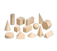 WISSNER® Aktiv lernen - Set di 14 corpi Geometrici - RE-Wood®