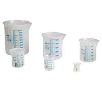 WISSNER® aktiv lernen - Set di 6 bicchieri da misurare con scala blu - RE-Plastic®
