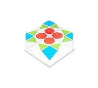 WISSNER® aktiv lernen - Set specchio con supporto, 150 x 100 x 1,5 mm con supporto 16 x 16 cm e schede modello, in sacchetto di plastica