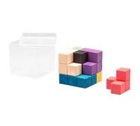 WISSNER Active Learning Soma-Cube, 7 Elementi Colorati, Realizzati in RE-Wood in Una biobox, Multicolore, Wissner080555.000