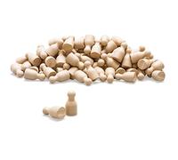 Wissner® imparare attivamente - Set di 100 personaggi/coni halma in colore naturale 24 x 12 mm - RE-Wood®