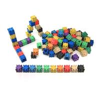 WISSNER WISSNER-WISSNER-100 cubi di apprendimento Attivo, RE-Wood in 10 Colori, Multicolore, 2 x 2 x 2 cm, GmbH_080580.000