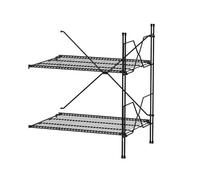 Wisy Scaffalatura Metallo 60x80x40 cm Modulo Aggiuntivo per Scaffale Metallo Garage e Ufficio, Scaffale Salvaspazio Modulare in Filo Metallico con Sistema di Aggancio Brevettato (60x80 cm)