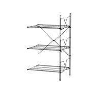 Wisy Scaffalatura Metallo 90x80x40 cm Modulo Aggiuntivo per Scaffale Metallo Garage, Scaffale Ufficio Modulare in Filo Metallico con Sistema di Aggancio Brevettato Made in Italy (90x80 cm)