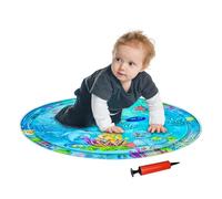 Wisylizv ad acqua per gatti - Tappetino da gioco con effetto acqua per gatti - Giocattolo interattivo con pompa ad aria, tappetino refrigerante gonfiabile per animali domestici all'aperto