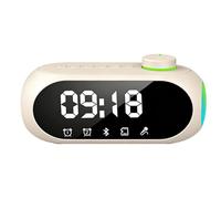 Wisylizv Alarm Clock | Wireless Digital Alarm Night Light | Digital Clock with Speaker | For Home Bedroom Office Living Room Dormitory Hotel Study