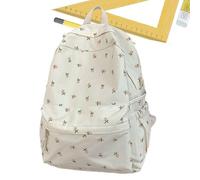 Wisylizv Backpack floreale | Flower Print School Backpack | Fashion Back Pack Travel Bag For Wallet Laptop Water Bottle Stationery Book Clothing Cell Phone, b, Se référer au descriptif,