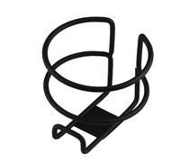 Wisylizv Barca Cup Holder - Marine Rail Mount Beverage Stand | Black Iron Holder for Yachts RVs Trucks Trailers | Back Bottom Mount Options, Secure for Cans Bottles Tazze Cups