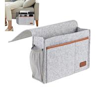 Wisylizv Bed Pocket Organizer - Multi Pocket Bedside Organizer | Recliner Couch Storage Bag | For Remote Controls Book Tablet Mobile Phones Water Cup Hand Cream Bedroom