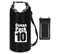 Wisylizv Borsa impermeabile in PVC impermeabile | Borsa a tracolla impermeabile Roll-Top Pack | Secchio impermeabile per spiaggia drifting nuoto borsa a tracolla | Leggero, Nero , Refer to description