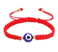 Wisylizv Braccialetto con occhio del, realizzato a mano, regolabile, in corda rossa, per uomini e donne, regalo 'amicizia