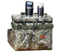 Wisylizv Camping Bags For Men - Portable Large Capacity With Hooks,Outdoor Storage Bag With Hooks | For Tool Equipment Tea Set Tableware Bottle Picnic Hiking Fishing