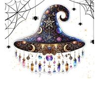 Wisylizv Cappello da strega, decorazione gotica per Halloween, decorazione per la casa e le celebrazioni, gioielli stagionali 2D, per eventi a tema, telaio della porta, ingresso, parete, soggiorno