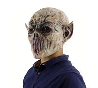 Wisylizv Creepy Halloween - Mouthless Latex Head Cover | Full Face Horror Prop, Spooky Creature , Rubber Hood, Haunted House Essential, Realistic Textured Skin, Unise