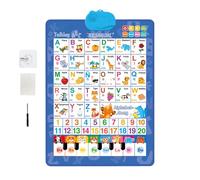Wisylizv da Parete Parlando per - Poster Interattivo bilingue Inglese-Spagnolo | Touch Sound Numeri Animali Canzoni per Pianoforte | Regalo Divertente da Appendere al Muro per la Classe
