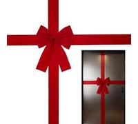 Wisylizv ?e Nastro per porta Dê armadio Dë Nataled- Fiocchi di velluto rosso Christmas Treè - Fiocchi di Natale grandi - Decorazioni Parã Avvolgere Festival Dê ?e albero ?eNatale
