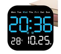 Wisylizv Electronic Wall Calendar | Digital LED Calendar with Remote Control | Battery Operated Multifunction DigitalCalendar Alarm Clock for Home Business
