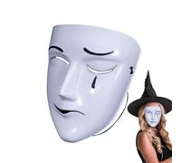 Wisylizv Facciale Di Halloween - Completo Di Design Di Tristezza E | Costume In PVC Per Uomini E Donne | Masquerade Cosplay | Regalo Di Di Carna