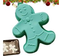 Wisylizv Gingerbread Man Cake Pan - 3D Silicone Christmas Baking Mold | Non Stick Holiday Tray | Food Grade Gingerbread Man Pie Bread Soap Mold 26 x 20 cm