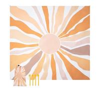 Wisylizv Grande coperta | 210 x 200 cm XXL impermeabile e resistente alla sabbia, portatile, ad asciugatura rapida, accessorio da campeggio, impermeabile, per giardino e famiglia, adulti