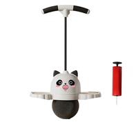 Wisylizv Kid Jumping Ball with Handle | Panda Fun Hopping Ball with Handle | Balance Bouncing Toys | Air Pump Included, Sport Ride Games for Indoor Outdoor Fun