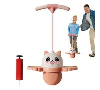 Wisylizv Kid Jumping Ball with Handle | Panda Fun Hopping Ball with Handle | Balance Bouncing Toys | Air Pump Included, Sport Ride Games for Indoor Outdoor Fun