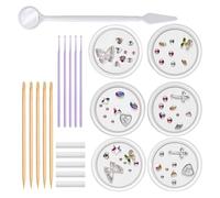 Wisylizv Kit di gioielli creativi per denti, kit di gioielli per denti con cristalli per ragazze, decorazione per denti alla e strass, strumento professionale per gioielli in lega di vetro e