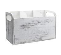 Wisylizv Kitchen Counter Organizer - Compartments Kitchen Utensils Organizer | Farmhouse Kitchenware Case With Handles, Divided Cutlery Box For Counter