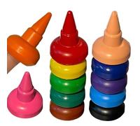 Wisylizv Matite colorate per - Matite in legno triangolari con manico ergonomico | Matite spesse per bambini a partire da 1 anno | Matite da colorare infrangibili per l'asilo materno, a casa