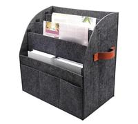 Wisylizv Newspaper Stand | 4 Tier Felt Desktop Bin | File Holder With 3 Pockets | For Home Living Room School Library Bookstore Cafe Dormitory Apartment