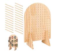 Wisylizv Peg Board Display | Hooks Heavy Duty Wood | Craft Show Display Pegboard Organizer | For Craft Show Retail Store Booth Art Fair Selling Home Keychains Necklaces