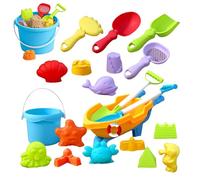 Wisylizv Premium Beach Toy Set with Bucket - Sand Excavator & Shovel Kit | Creative Sand Mold Playset for Boys & Girls | Portable Travel SandToys with Mesh Storage Bag